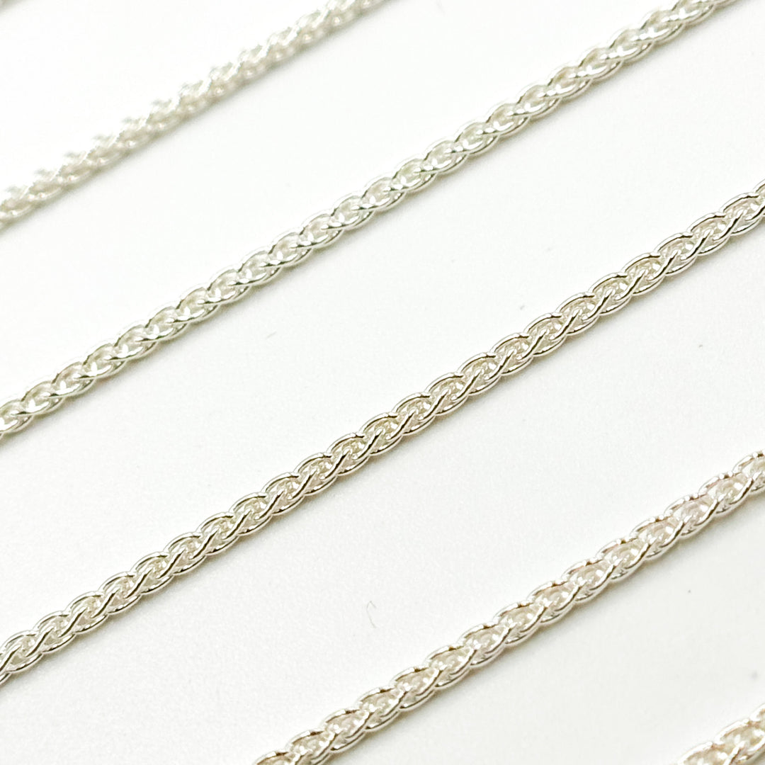 806SS. 925 Sterling Silver Wheat Chain