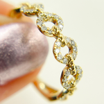 Load image into Gallery viewer, 14K Solid Gold Circles Diamond Ring.