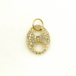 Load image into Gallery viewer, 14K Solid Gold Diamond Marina Charm. GDP200