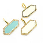 Load image into Gallery viewer, DP813A. Diamond Sterling Silver Enamel Pendant