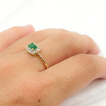 Load image into Gallery viewer, 14K Gold Diamond and Emerald Ring
