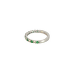Load image into Gallery viewer, 14k Solid Gold Emerald and Diamond Ring.