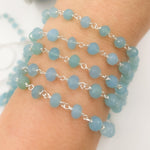 Load image into Gallery viewer, Buy Blue Chalcedony Sterling Silver Wire Chain