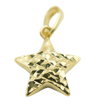 Load image into Gallery viewer, 14K Solid Texture Star Charm