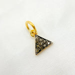 Load image into Gallery viewer, DC256. Diamond Sterling Silver Triangle Mini Charm