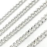 Load image into Gallery viewer, V46SS. Sterling Silver Hollow Curb Link Chain