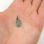 Load image into Gallery viewer, DC254. Diamond Sterling Silver Oval Charm