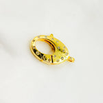 Load image into Gallery viewer, DC460. Diamond Gold Plated Sterling Silver Oval Lobster Clasp