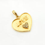 Load image into Gallery viewer, Diamond Sterling Silver 'LOVE' Heart Pendant