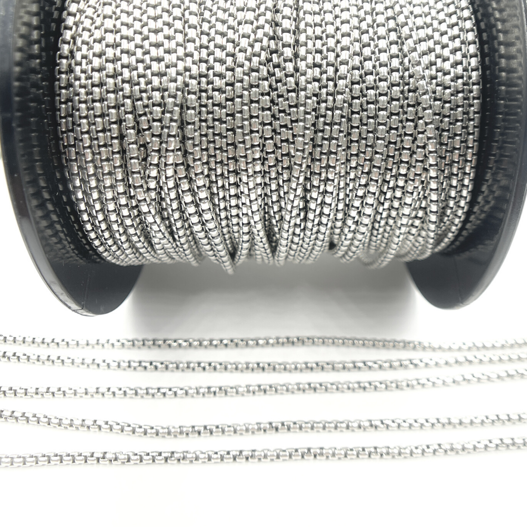 Sterling Silver Round Box Chain