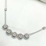 Load image into Gallery viewer, NK112603. 14K Solid White Gold Diamond Necklace