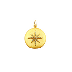 Load image into Gallery viewer, 14K Solid Gold Diamond Circle Charm. GDP265