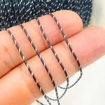 Load image into Gallery viewer, Black Rhodium Sterling Silver Beading Chain