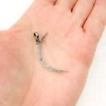 Load image into Gallery viewer, DP1005. Diamond Sterling Silver Moon Pendant