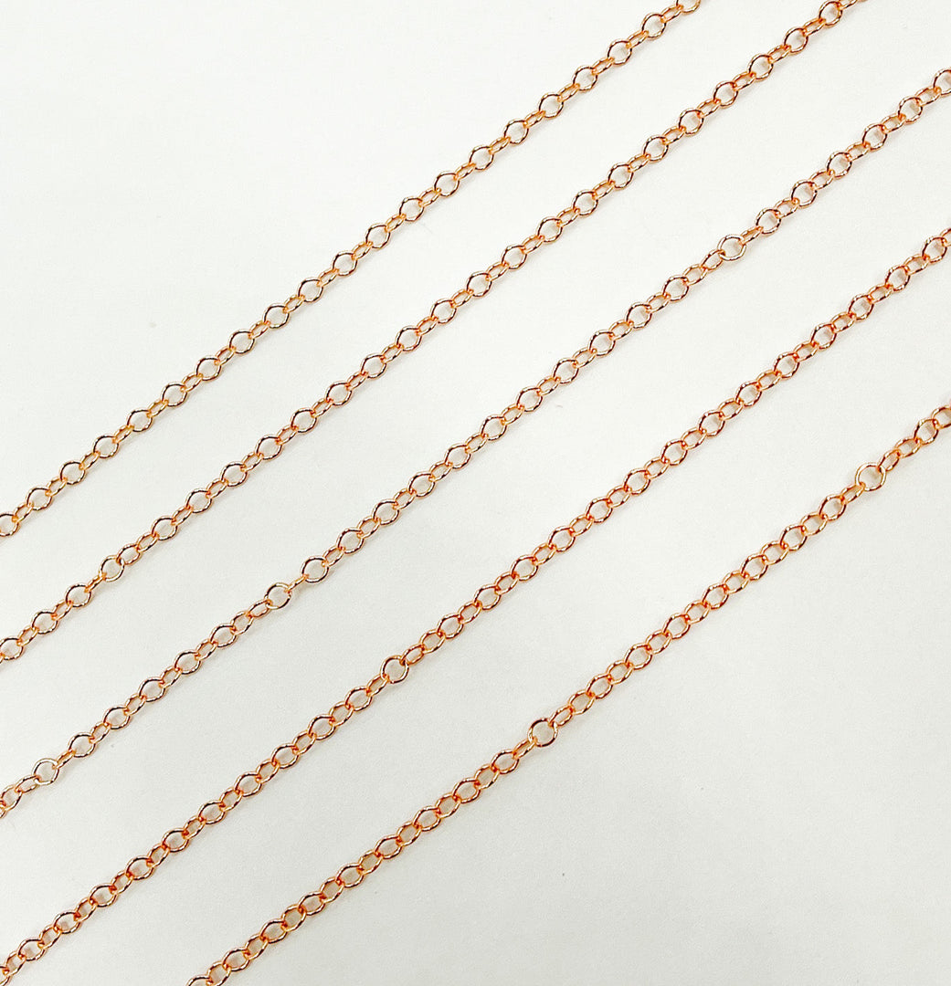 Rose Gold Filled Cable Chain. 1218RGF