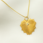 Load image into Gallery viewer, GDP262. 14K Solid Gold Charm. Heart Pendant with Diamonds