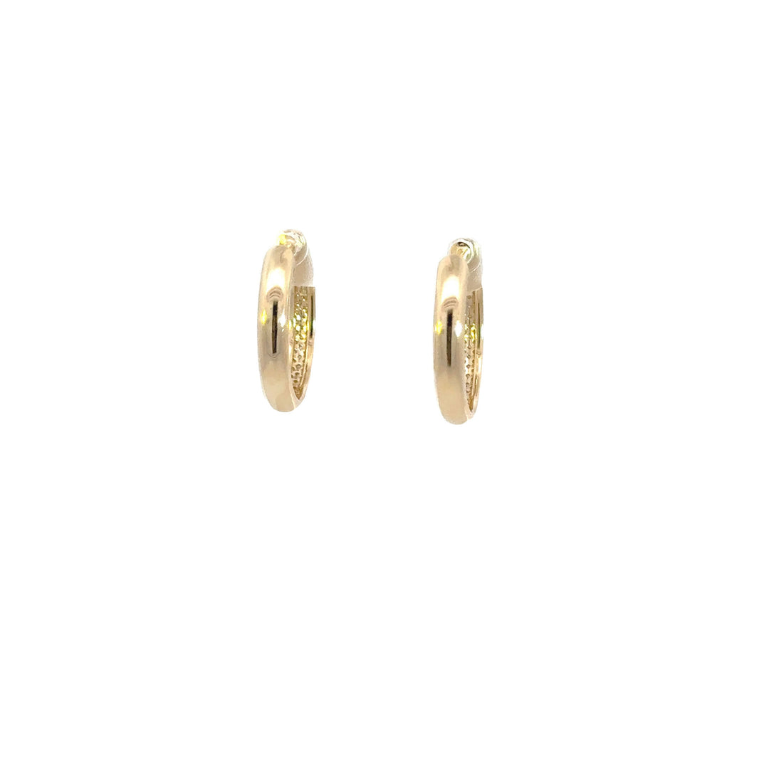 14k Solid Gold Diamond Hoops.  EHH56810
