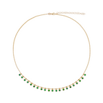 Load image into Gallery viewer, 14K Solid Gold Ball Gemstone Necklace