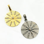 Load image into Gallery viewer, Diamond Sterling Silver Round Pendant