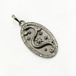 Load image into Gallery viewer, Sterling Silver Oval Snake Pendant