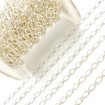Load image into Gallery viewer, Shop Now Sterling Silver Textured Long and Short Link Chain