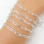 Load image into Gallery viewer, 925 Sterling Silver Diamond Cut Paperclip Chain