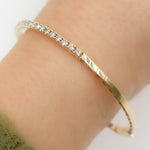 Load image into Gallery viewer, BNL68545. 14K Solid Gold Diamond Bangle