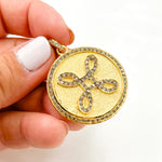 Load image into Gallery viewer, DP569. Diamond & Sterling Silver Round Pendant