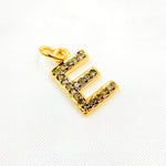 Load image into Gallery viewer, DC178. Diamond Sterling Silver Letter "E" Charm