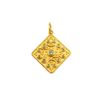 Load image into Gallery viewer, GDP281. 14K Solid Gold Square Pendant with Diamonds