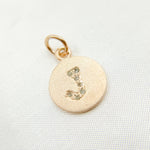 Load image into Gallery viewer, DC069. Diamond Sterling Silver Letter "J" Round Charm