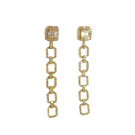 Load image into Gallery viewer, OJE6225. 14k Solid Gold Diamond Dangle Links Earrings