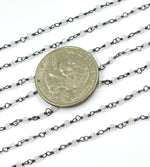 Load image into Gallery viewer, Labradorite Oxidized Wire Wrap Chain. LAB47