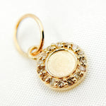 Load image into Gallery viewer, 14K Gold Diamond Circle Charm