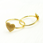 Load image into Gallery viewer, 14K Solid Gold Diamond Heart Ring.