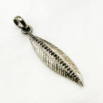 Load image into Gallery viewer, DC462. Diamond Sterling Silver Leaf Pendant