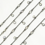 Load image into Gallery viewer, Cubic Zirconia Round Shape Dangle and connected Wire Chain.