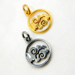 Load image into Gallery viewer, DC192. Diamond & Sterling Silver Fancy Round Charm