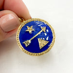 Load image into Gallery viewer, Sterling Silver Round Enamel Pendants