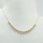 Load image into Gallery viewer, 14K Solid Gold Diamond Rectangles Necklace. NK401351