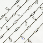 Load image into Gallery viewer, Cubic Zirconia Rectangle Shape Dangle & Connected Wire Chain. CZ35