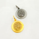 Load image into Gallery viewer, DC892. Diamond Sterling Silver Round Charm