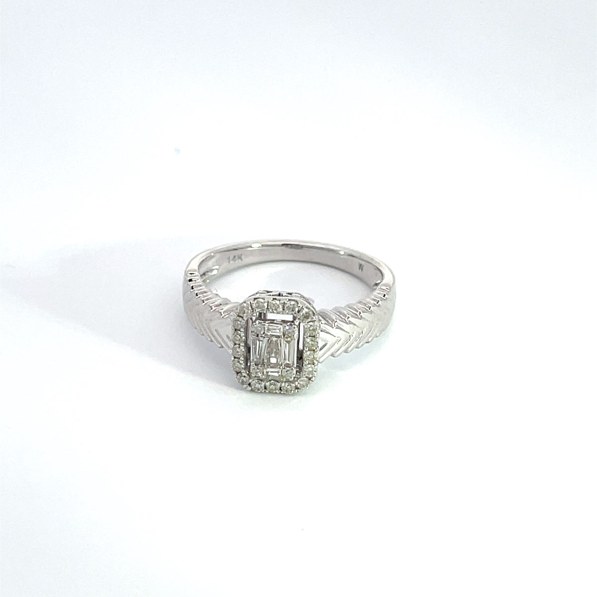 14k Solid Gold Diamond Statement Ring.