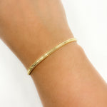 Load image into Gallery viewer, 290J02RUMBABR. 14K Solid Gold Flat Snake Bracelet