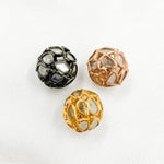 Load image into Gallery viewer, DC730. Diamond & Sterling Silver Round Bead