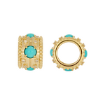 Load image into Gallery viewer, CMA00242TQ. 14K Solid Gold Diamond and Turquoise Design Ring Charm
