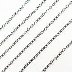 Load image into Gallery viewer, Buy Now Black Rhodium Sterling Silver Smooth Cable Chain