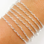 Load image into Gallery viewer, Sterling Silver Diamond Cut Marina Chain