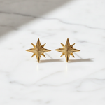 Load image into Gallery viewer, EFZ53568. 14K Solid Gold Star Stud Earrings