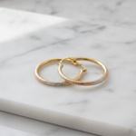 Load image into Gallery viewer, GER72. 14K Gold Tri-Color Hollow Hoop Earrings with Engraved Tornado Design